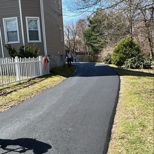 Cooper Paving Specialists fresh paving for a multi-family home driveway